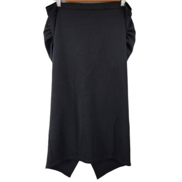 ASOS Women's Black Pencil Skirt Size 10 Maternity Gold Zipper Front New - Picture 2 of 6